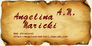 Angelina Maricki vizit kartica